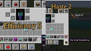 Haste vs Efficiency 5 pickaxe in minecraft #minecraft