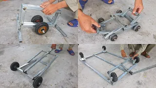 4 great ideas for shopping carts and smart craft aids/Metal trolley pulling diy smart craft supplies