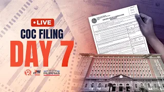 Filing of certificates of candidacy for 2022 Philippine elections | Thursday, October 7