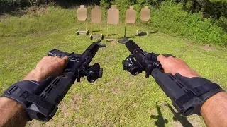 DUAL WIELD AR-15 V-Drill in 3 seconds in Slow Mo! | Sig Sauer M400 (Jerry Miculek)