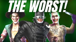 Ranking ALL Joker Characters! | Injustice Gods Among Us 3.4! iOS/Android!