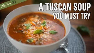 Tuscan Style Hearty Vegetable Soup for a Rainy Day!
