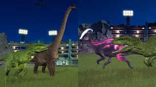 Jurassic World Evolution 2 Night 🌎  Indominus Rex, Alloraptor Hunt Parasaurolophus, Brachiosaurus