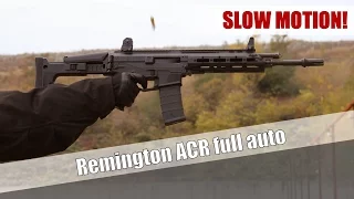 Shooting the Remington ACR full auto - slow motion