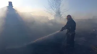 Пожар в д.Дворчаны Щучинского р-на 24.03.2022