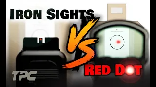 How to Aim With a Handgun -  The Difference: Iron Sights vs. Red Dot