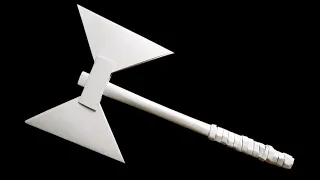 How to Make Double Sided BATTLE AXE from Paper