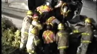 High Speed Car Crash Rollover Rescue Jaws of Life  Hwy#1 Coquitlam BC Canada