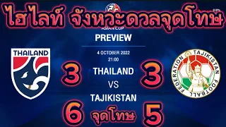 @ไฮไลท์ จังหวะจุดโทษ AFC Futsal Asian clup thailand 2024" semi-final ไทย vs ทาจิกิสฐาน