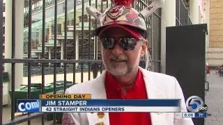 Die Hard Indians fans pour into Progressive Field for Opening Day