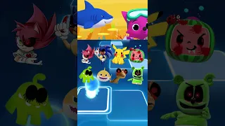 Sonic 🆚 Pikachu🆚 Cocomelon Exe 🆚 Om Nom 🆚 Baby Shark 🆚 Oscar's Oasis 🆚 Gummy Bear Exe | Tiles Hop