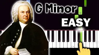 Bach - G Minor - EASY Piano tutorial