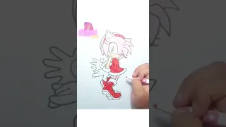 amy rose #sonic #short #shortsvideo #shorts #amyrose #pintar #painting #reels #viral #fypシ