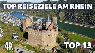 Die schönsten Orte, Burgen und  Schlösser am Romantischen Rhein -  TOP REISEZIELE in Deutschland