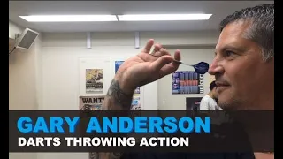 Gary Anderson Darts throwing action (slow-mo)