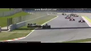 Nico Rosberg - Lewis Hamilton Crash Spanish GP Catalunya 2016