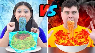 5 CRAZY PRANKS & CHALLENGES | FUNNY HOT VS COLD, FOOD CHALLENGE BY CRAFTY HACKS