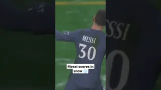 Messi last minute goal in snow FIFA 23 #shorts