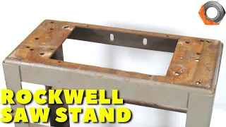 Vintage Delta Rockwell Band Saw Stand Restoration | Guide for Pits from Rust