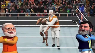 Modi vs Gandhi WWE Funny Fight | PM Modi | Mahatma Ghandi