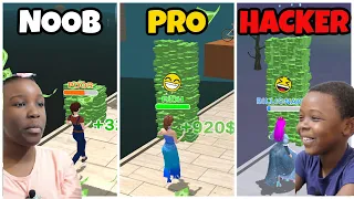 NOOB VS PRO VS HACKER in Money Run 3D GAME