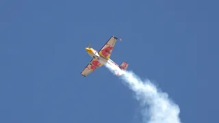 Kirby Chambliss Red Bull. Zivko Edge 540 plane. Minden-Tahoe Airshow. 4K 60fps. 2022