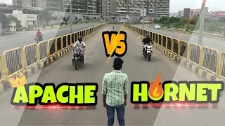 hornet 160r vs tvs apache rtr 160 drag race