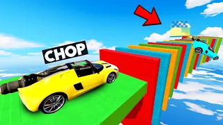 GTA 5 THE COLORFUL RAMP TO HEAVEN CHALLENGE WITH CHOP