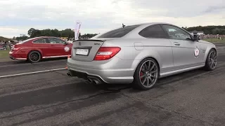 1100HP Mercedes C63 Black Series GAD vs 1080HP C63 GAD vs 900HP Porsche 9ff