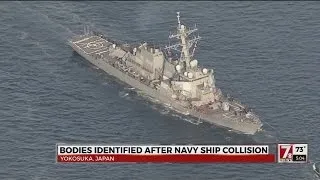 Bodies identified after Navy ship collision