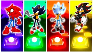 Spider Man Sonic 🆚 Shadow Sonic 🆚 Hyper Sonic 🆚 Dark Sonic | Sonic Tiles Hop EDM Rush