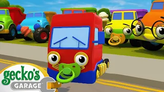 5 Little Dumper Trucks | Baby Truck | Gecko's Garage | Kids Songs