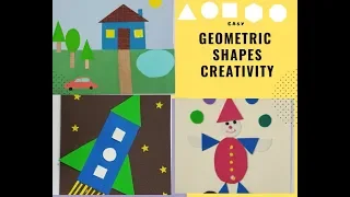 Geometric shapes creativity | How to create shape designs creatively | School Craft |