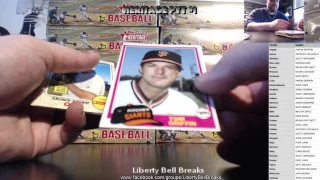 2017 Topps Heritage Baseball 12 Box PYT Case Break #1 3 1 17
