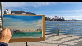 하늘칠하는 물농도 방법입니다/취미미술/How to paint the sky with water / Hobby art