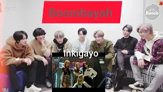 BTS reaction to blackpink boombayah (Inkigayo) SBS #armyblink