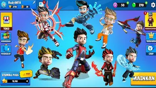 KOMPILASI SEMUA SKIN EJEN ALI ELEMENTAL BOBOIBOY DI GAME STUMBLE GUYS