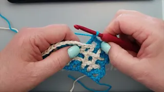Interlocking Filet Crochet, the basics tutorial row 4A