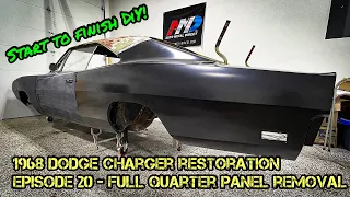 1968 Dodge Charger Restoration - Episode 20 - Full Quarter Panel Removal