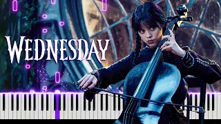 Wednesday Plays The Cello Piano Cover [FREE MIDI]