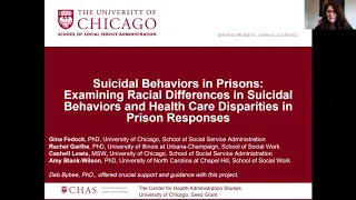 Suicidal Behaviors and Health Care Disparities in Prison Responses with Dr. Gina Fedock