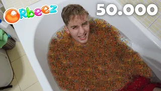 LLENÉ la BAÑERA de MIS PADRES con 50.000 ORBEEZ