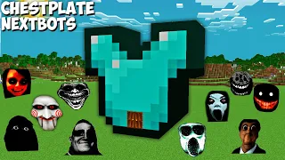 SURVIVAL GIANT DIAMOND CHESTPLATE BASE in Minecraft - JEFF THE KILLER and GRUDGE and 100 NEXTBOTS