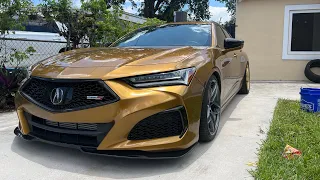 Tlx type s diff fluid change, oil change, some rollers and rants