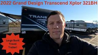 2022 Grand Design Transcend Xplor 321BH Large Bunk House Travel Trailer