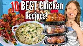 Top 10 of the BEST EASY Chicken Recipes! | Tasty Weeknight Dinners ANYONE CAN MAKE | Julia Pacheco
