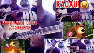 DJ MARSHA AND THE BEAR PAKE GITAR AKUSTIK | OMG. 😳