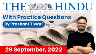 29 September 2022 | The Hindu Newspaper Analysis by Prashant Tiwari | UPSC Current Affairs 2022