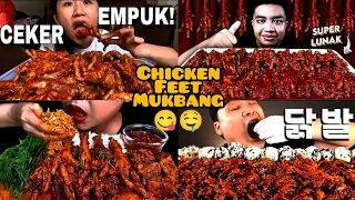 MUKBANGERS having SPICY CHICKEN FEET ASMR SPICY 🔥🥵|COMPILATION VIRAL EATING