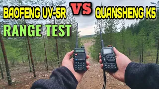 BAOFENG UV-5R VS QUANSHENG UV-5K  | RANGE TEST  | *ALIEXPRESS LINK*